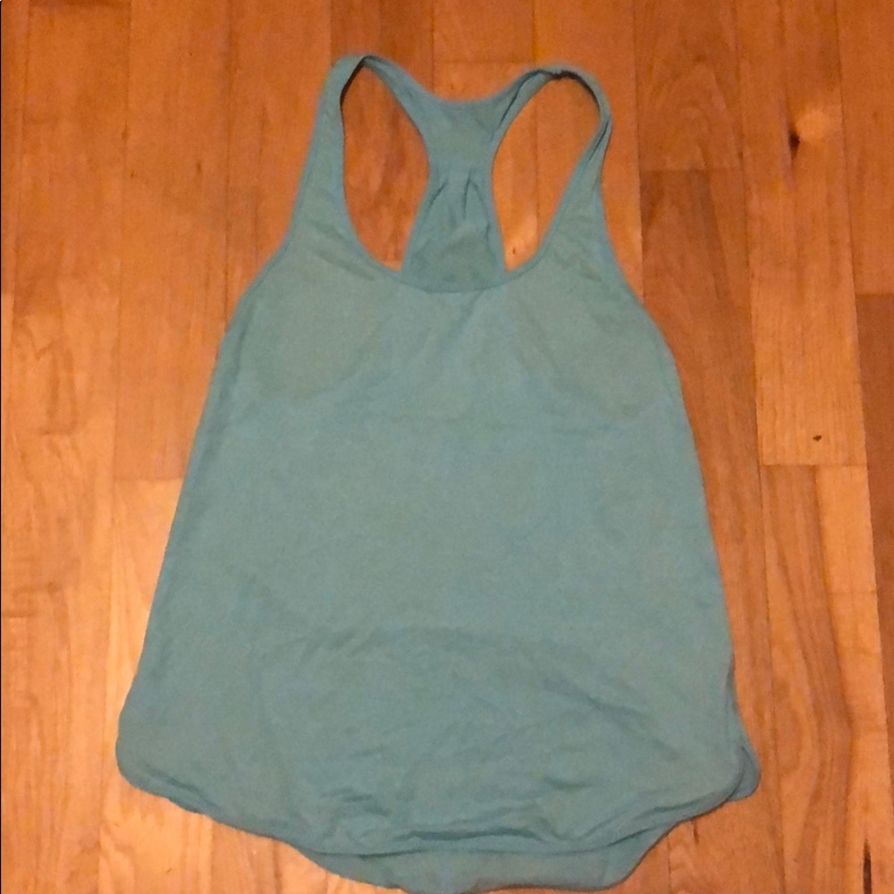 Blue racer back tank